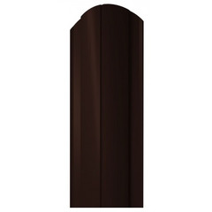 Евроштакетник металлический радиусный 0,4 мм 130х1500 мм коричневый