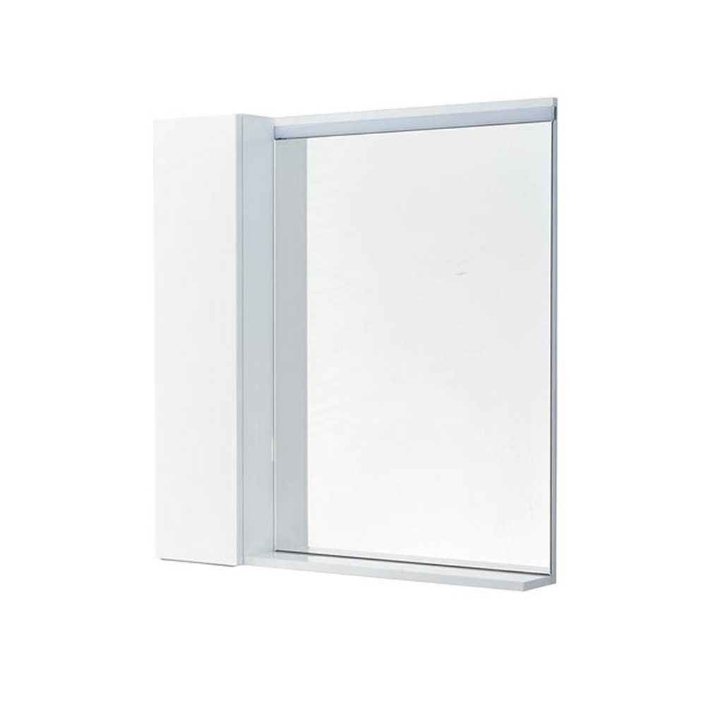 Зеркальный шкаф Aquaton Рене 800х850х136 мм с подсветкой белый/грецкий орех зеркальный шкаф aquaton мадрид 100 1a111602ma010 с подсветкой белый