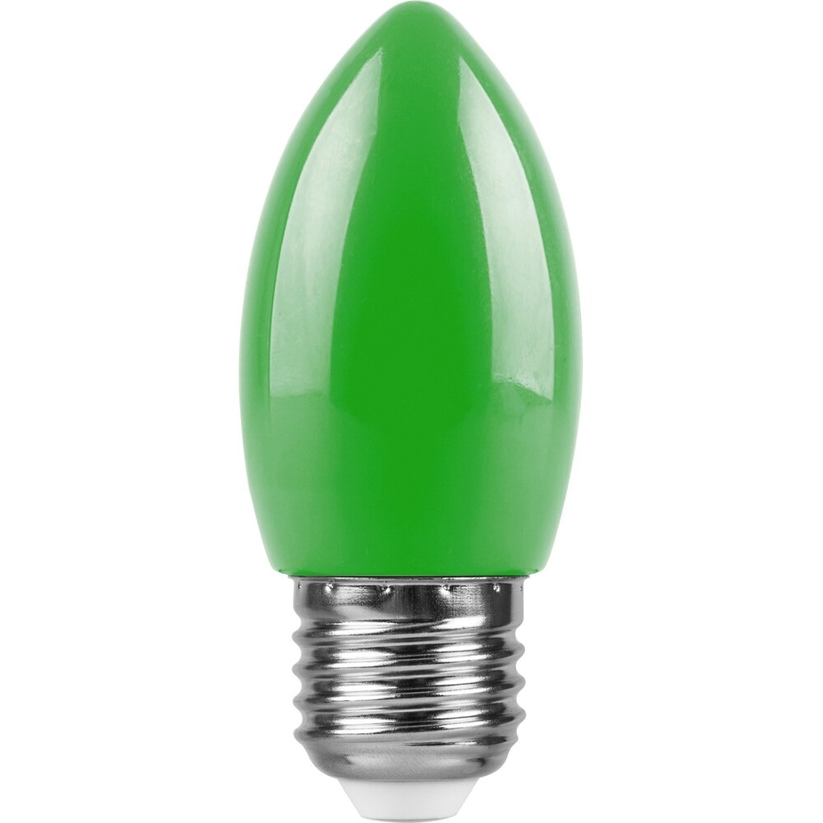  светодиодная 1 Вт E27 свеча зеленая 230 В Feron —  в .