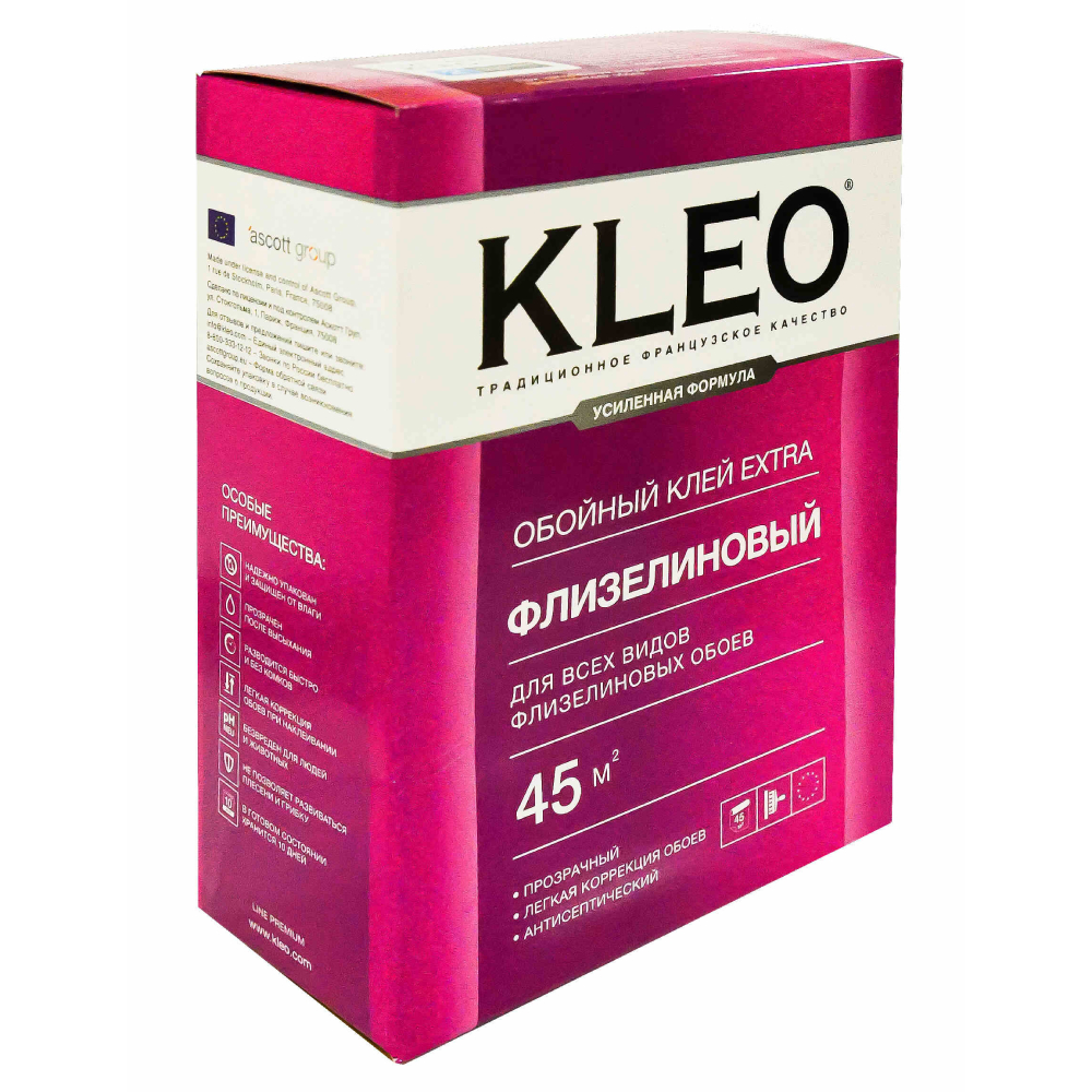 Клей для флизелиновых обоев. Kleo Extra 45 клей для флизелиновых обоев. Клей Kleo Флизелиновый 45кв. Клей 