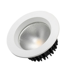 Светильник светодиодный встраиваемый 9 Вт 810 Лм 3000К 105 мм IP44 Arlight ДВО (021067) белый