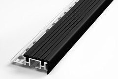 Профиль угловой для кафельной плитки алюминиевый 10х2500 мм ступень черный