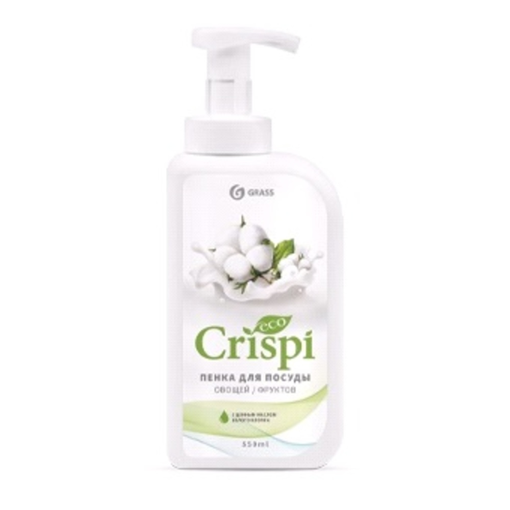Пенка для мытья посуды Grass Crispi с ценными маслами белого хлопка 0 ...
