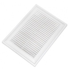 Решетка вентиляционная пластиковая приточно-вытяжная 200х300 мм с сеткой белая люкс