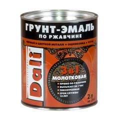 Грунт-эмаль молотковая Dali по ржавчине медная 2 л