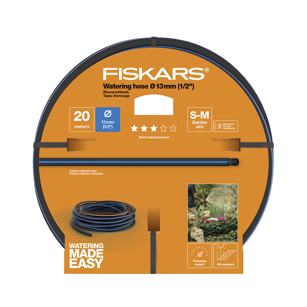 фото Шланг поливочный fiskars 1/2" 20 м трехслойный (1027102)