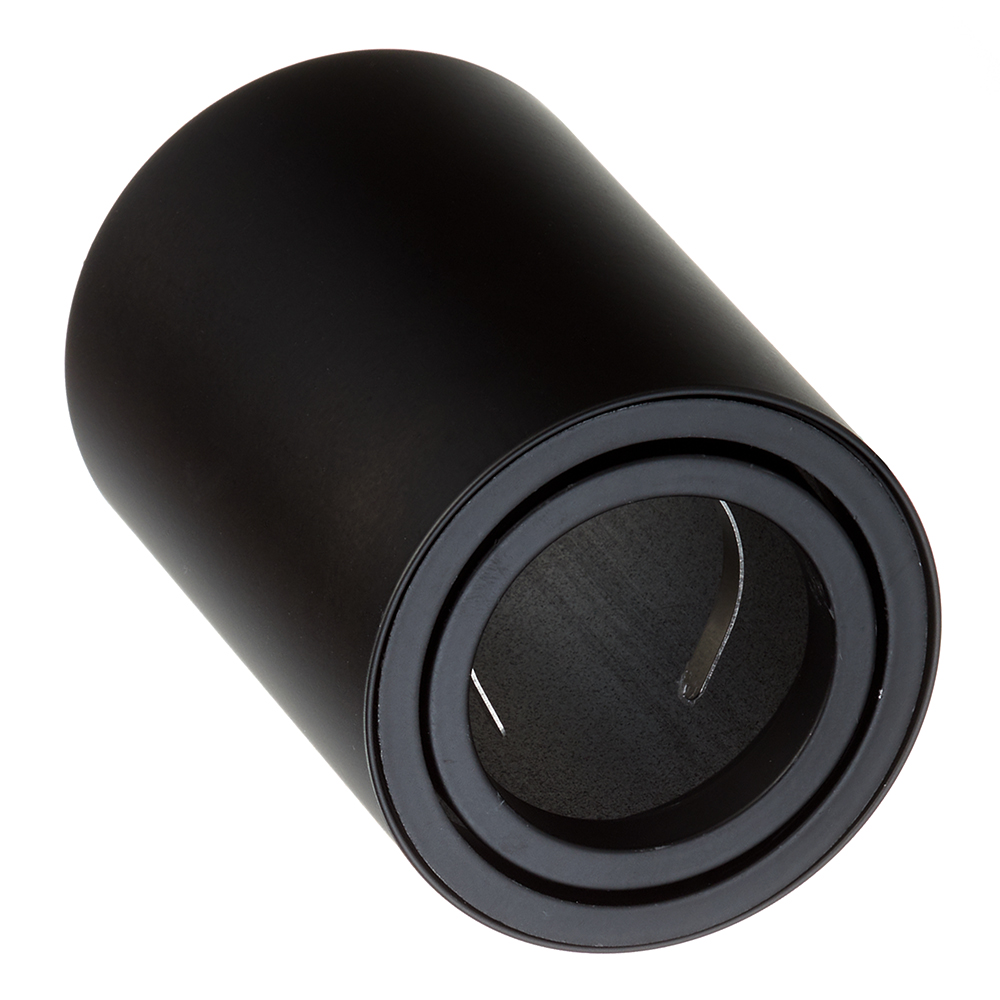 фото Светильник накладной novotech pipe (370418) поворотный gu10 d70х100 мм 50 вт 220 в ip20 цилиндрический черный