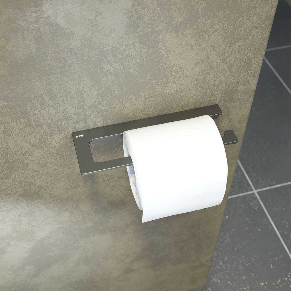 фото Держатель для туалетной бумаги без крышки iddis slide sligm00i43 сталь графит