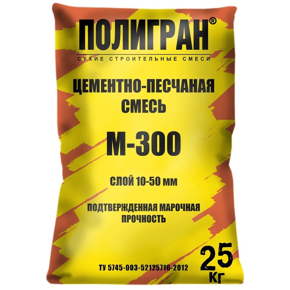 Смесь цеметно-песчаная ЦПС М-300 Полигран 25 кг — купить в Пскове: цены ...
