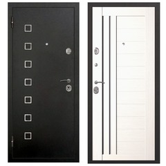 Дверь входная CordonDoor Мега Милан левая букле черный-роял белый 860х2050 мм