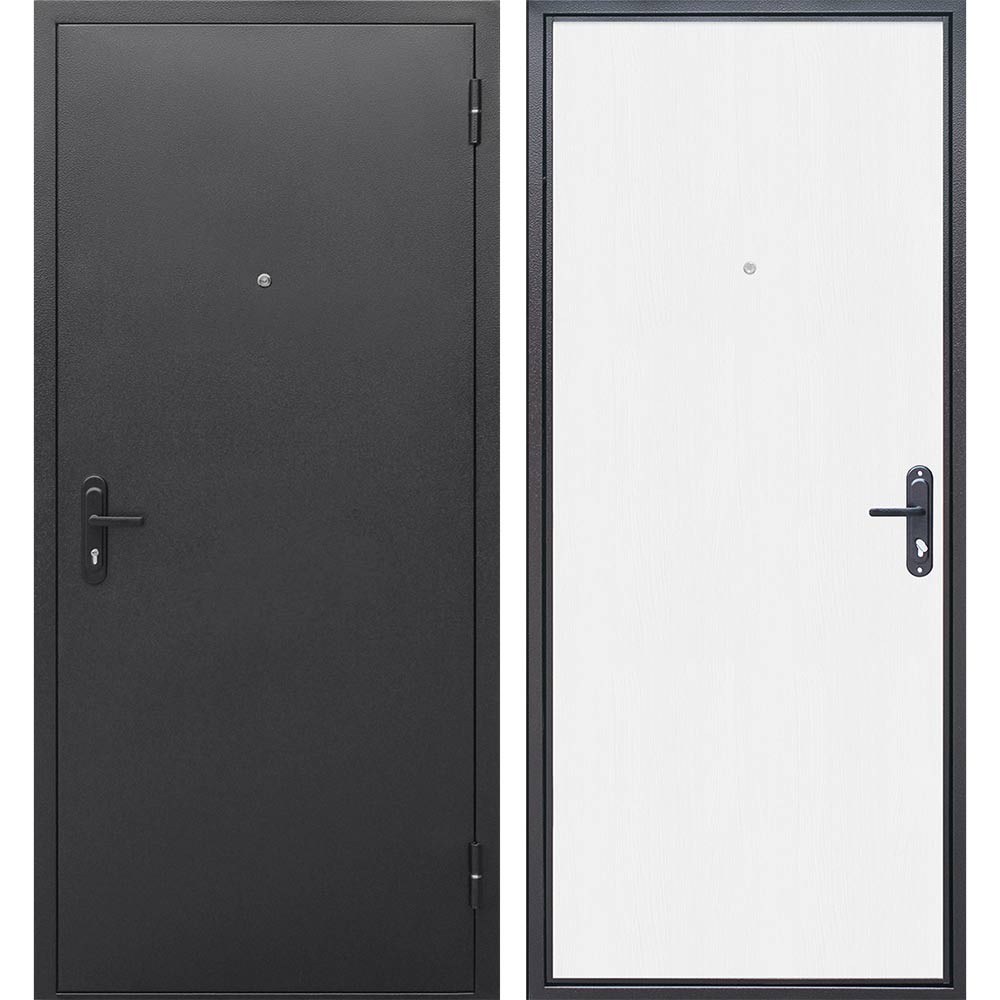фото Дверь входная ferroni стройгост 5 рф правая антик серебро - дуб белый 960х2050 мм