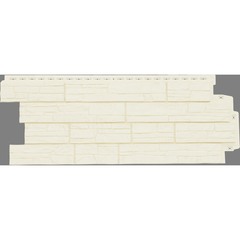 Панель фасадная Grand Line Сланец 1110х418 мм молочный