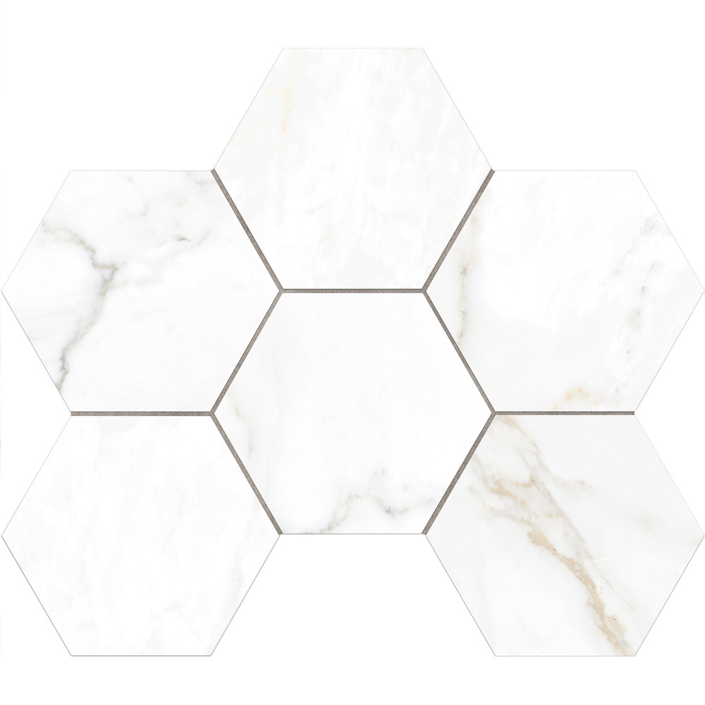 Плитка декор Estima Hexagon ID01 мозаика полированная 250x285x10 мм ...