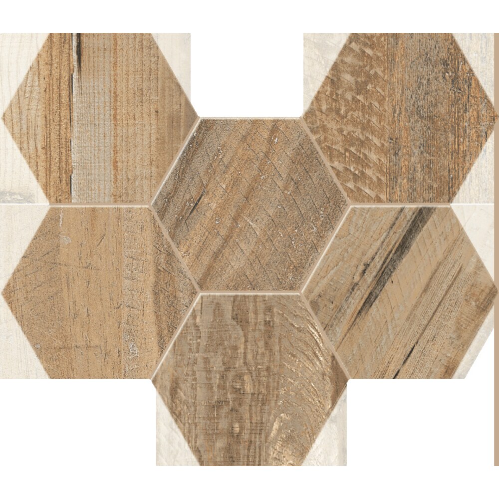 Плитка декор Estima Hexagon SP04 мозаика неполированная 250x285x10 мм ...