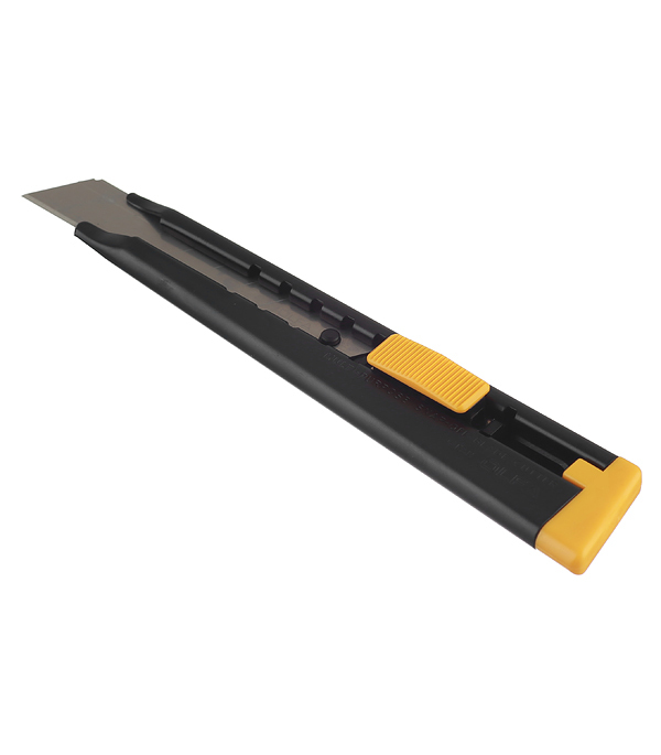 Нож строительный Olfa 18 мм с ломающимся лезвием стальной корпус с автофиксатором нож строительный hesler 18 мм с ломающимся лезвием стальной корпус