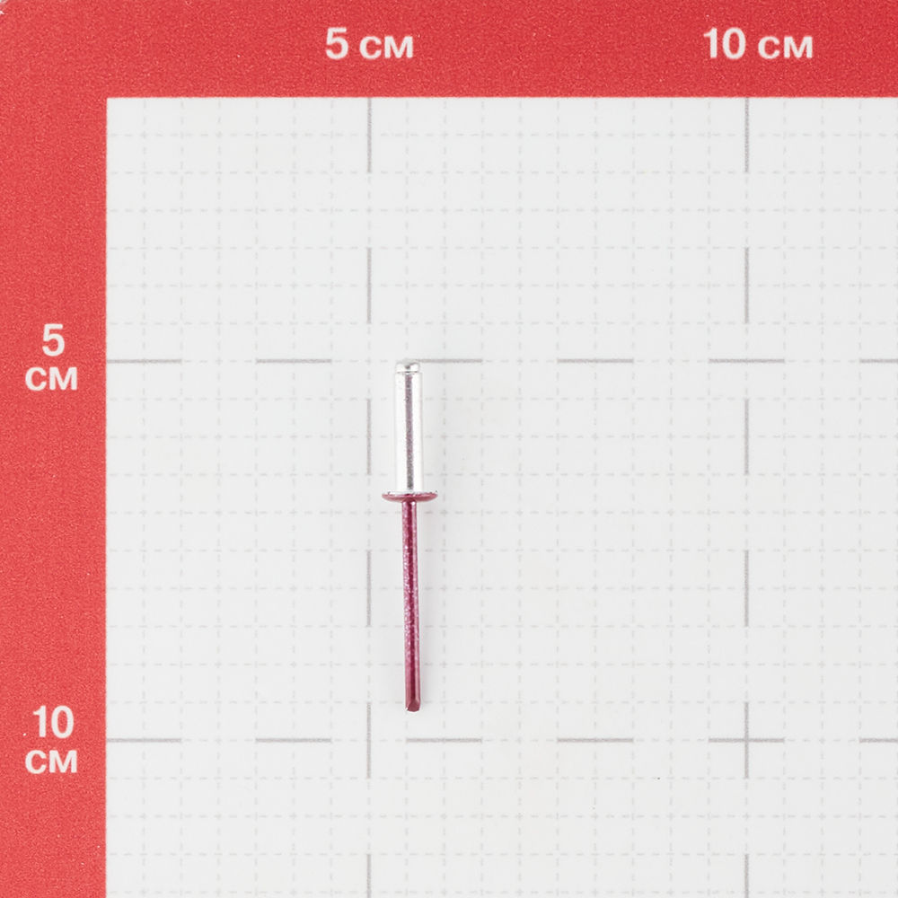 фото Заклепка вытяжная 4,0x16 мм алюминий/сталь красная ral 3005 (100 шт.) стройметиз