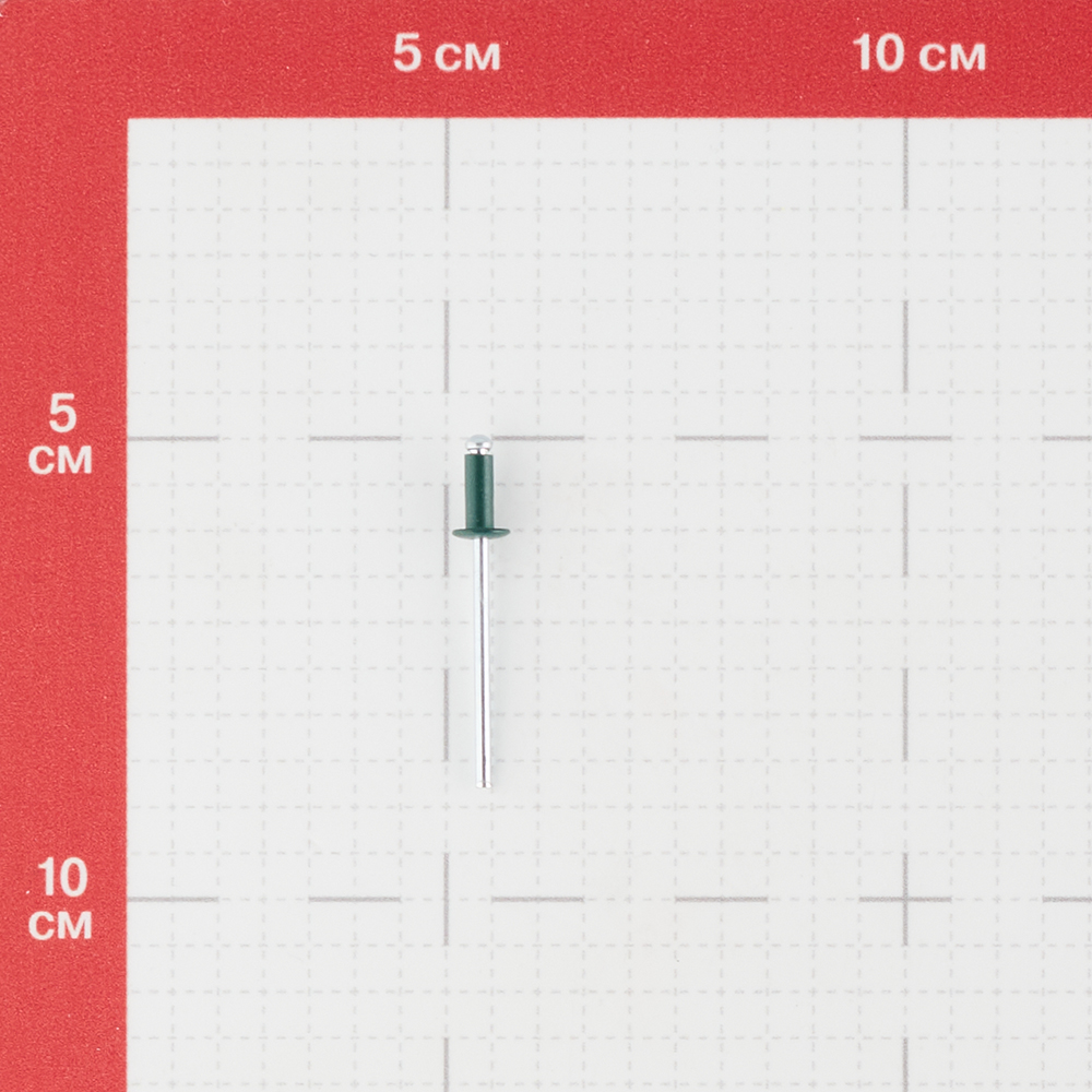 фото Заклепка вытяжная 3,2x8 мм алюминий/сталь зеленая ral 6005 (100 шт.) стройметиз