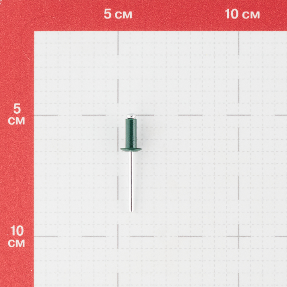фото Заклепка вытяжная 4,8x12 мм алюминий/сталь зеленая ral 6005 (100 шт.) стройметиз