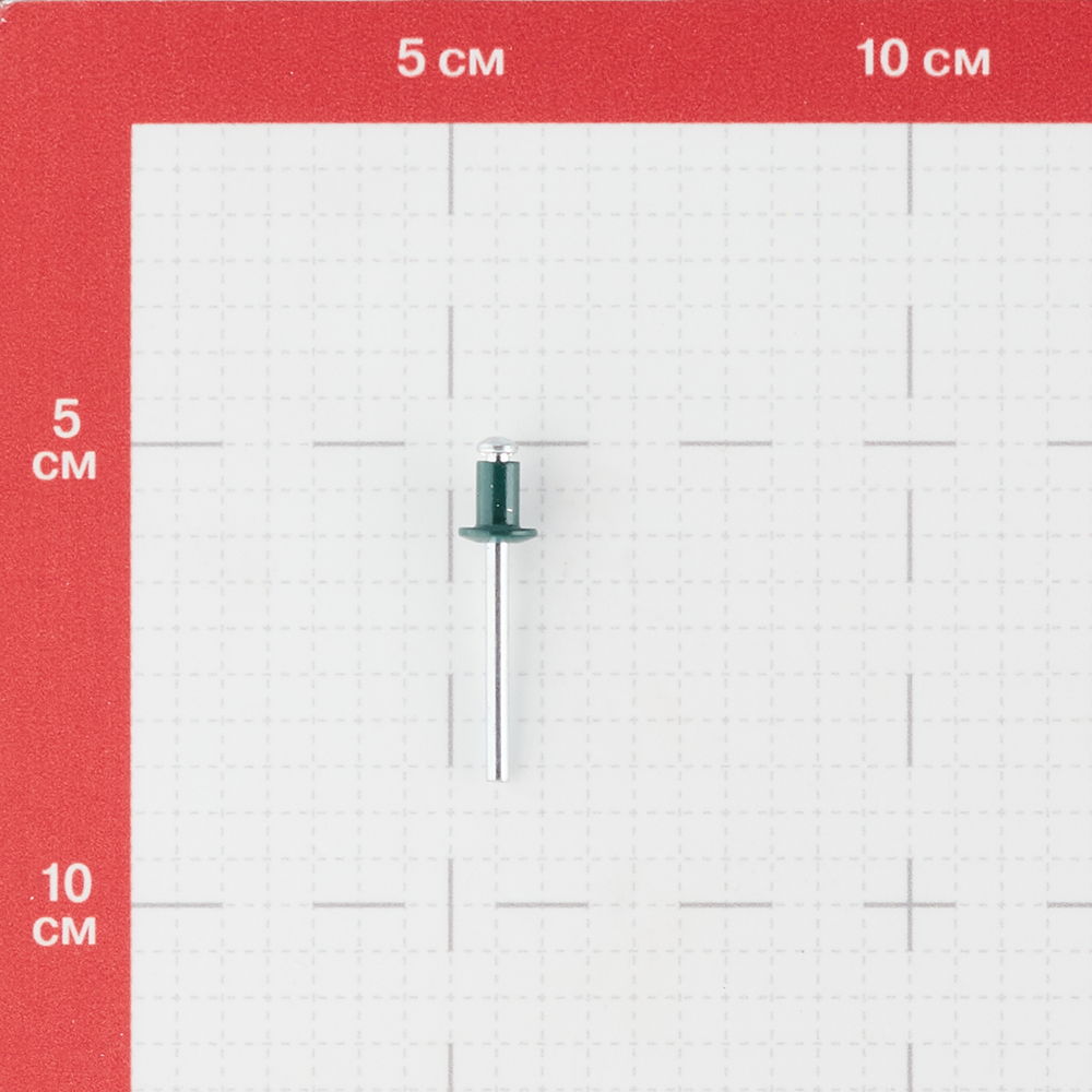 фото Заклепка вытяжная 4,8x8 мм алюминий/сталь зеленая ral 6005 (100 шт.) стройметиз