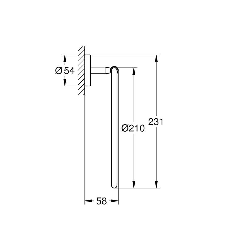 фото Полотенцедержатель кольцо grohe bau cosmopolitan 40460001 d210 мм сталь хром