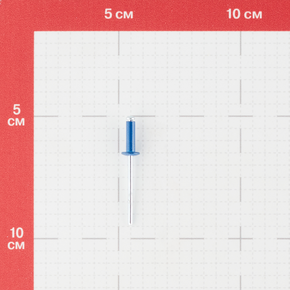Заклепка вытяжная 4,0x12 мм алюминий/сталь синяя RAL 5005 (100 шт.) Вид№4