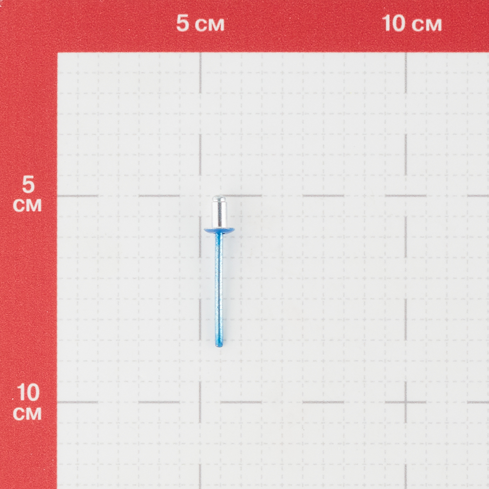 фото Заклепка вытяжная 4,0x6 мм алюминий/сталь синяя ral 5005 (100 шт.) стройметиз