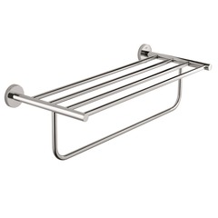 Полка для полотенец Grohe Bau Cosmopolitan 560х220 мм с дополнительной штангой на шуруп сталь хром (40462001)