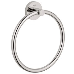 Полотенцедержатель кольцо Grohe Essentials d180 мм на шуруп сталь хром (40365001)