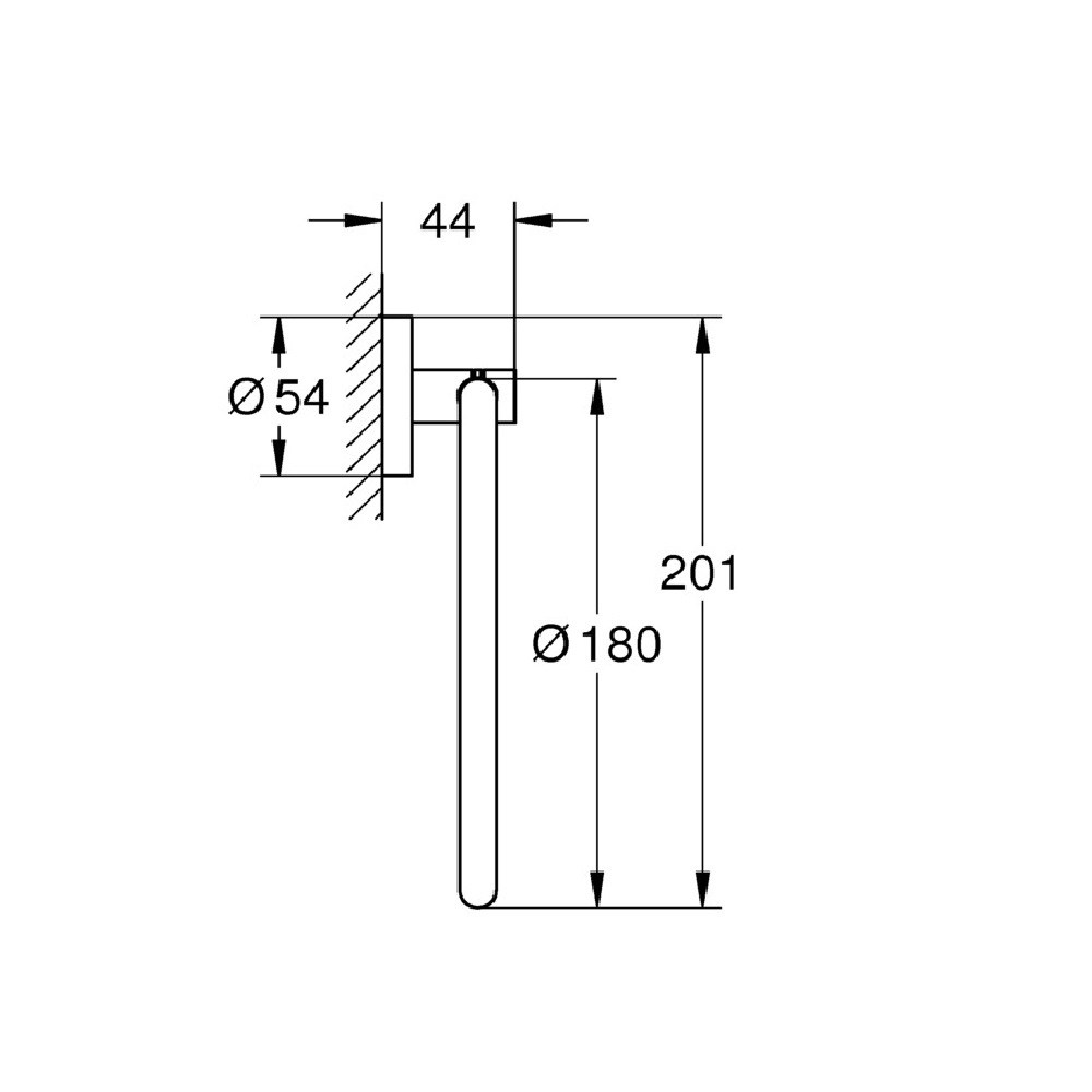 фото Полотенцедержатель кольцо grohe essentials 40365001 d180 мм сталь хром