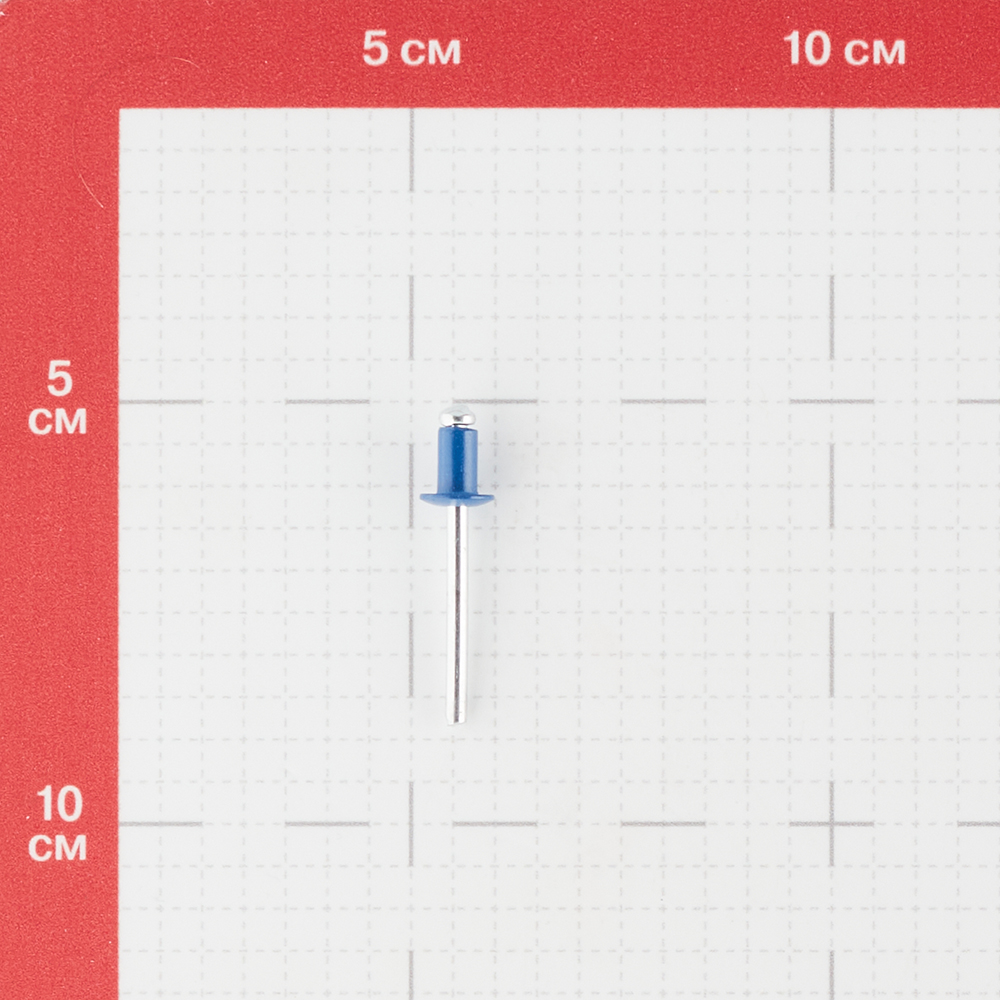 фото Заклепка вытяжная 4,8x8 мм алюминий/сталь синяя ral 5005 (100 шт.) стройметиз