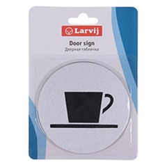 Табличка информационная Ларвидж Cafe 115х115 мм серебро