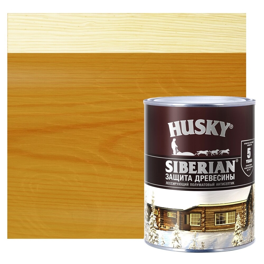 Антисептик Husky Siberian для дерева полуматовый орегон 0,9 л — купить ...