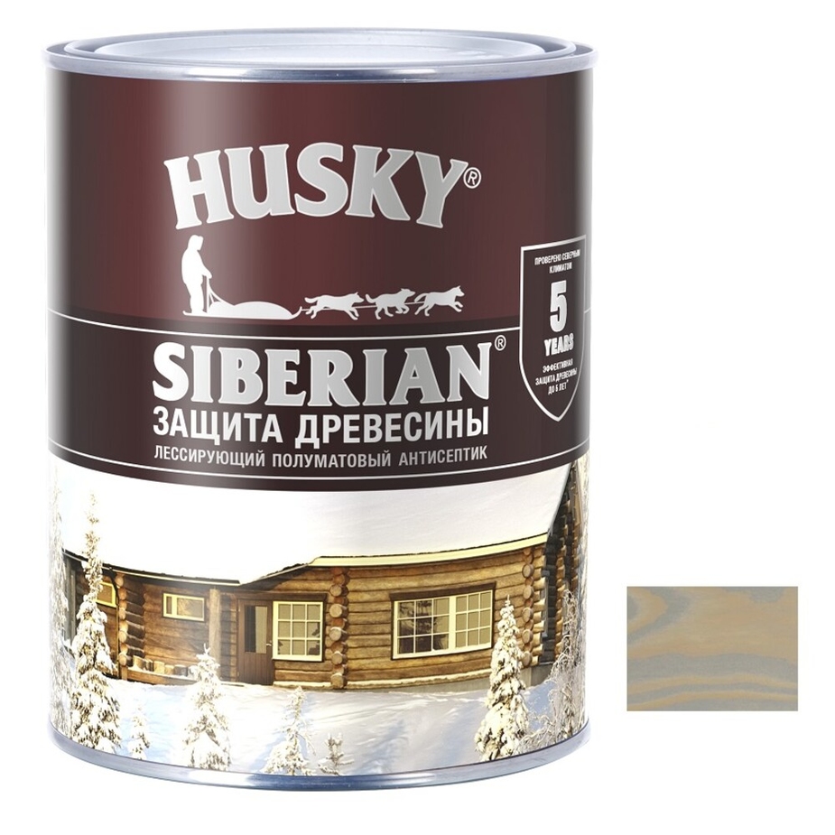 Антисептик для дерева Husky Siberian полуматовый 0,9 л — купить в ...
