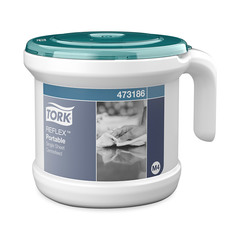 Диспенсер TORK Reflex для бумажных полотенец с центральной вытяжкой переносной пластик белый
