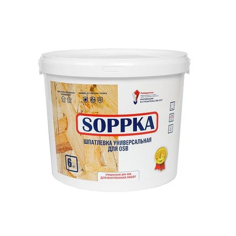 Шпатлевка универсальная для OSB Soppka белая 2,5 кг — купить в Москве ...