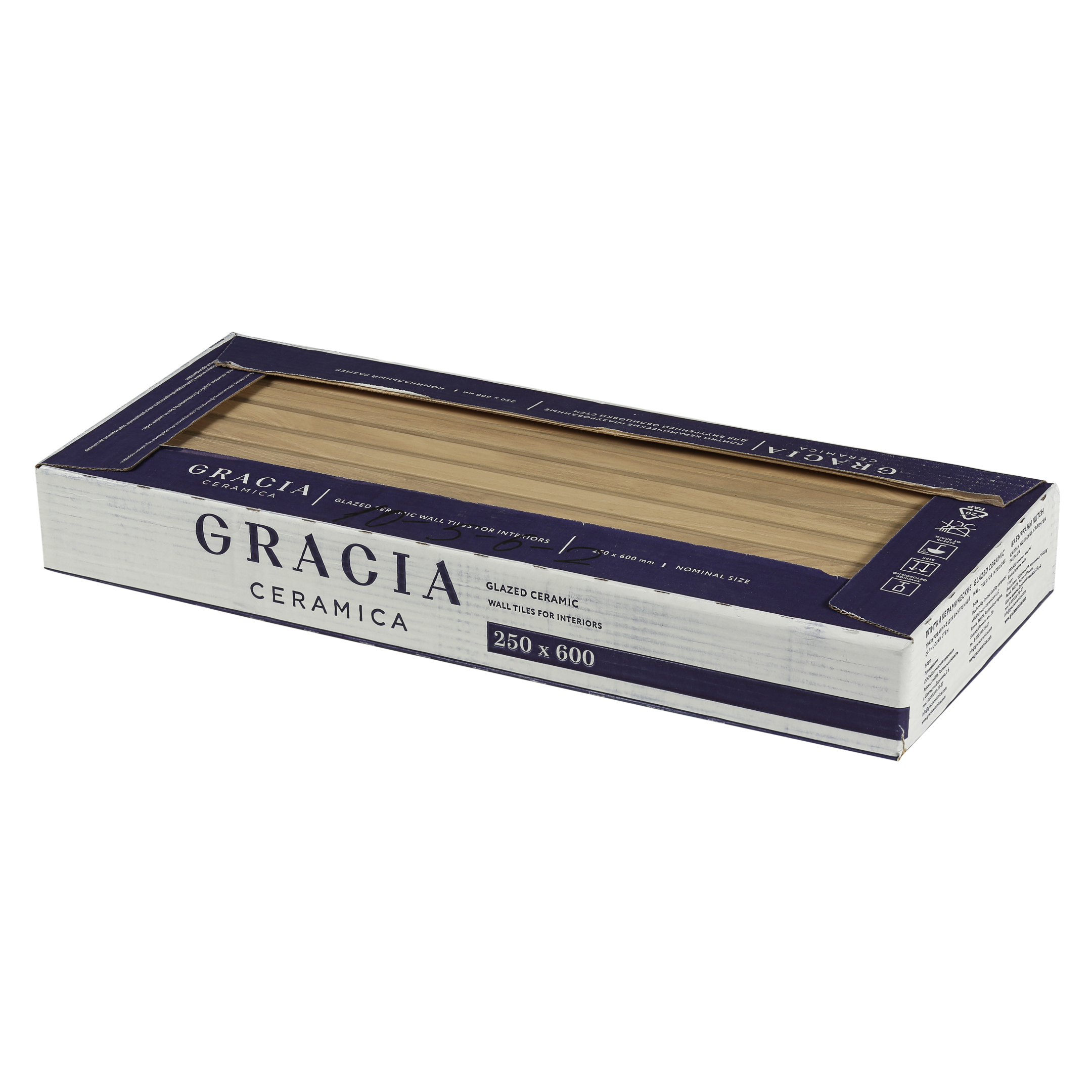 фото Плитка облицовочная gracia ceramica supreme бежевая 600x250x9 мм (8 шт.=1,2 кв. м.)