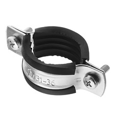 Хомут сантехнический 1" 32-35 мм оцинкованная сталь со шпилькой и ...