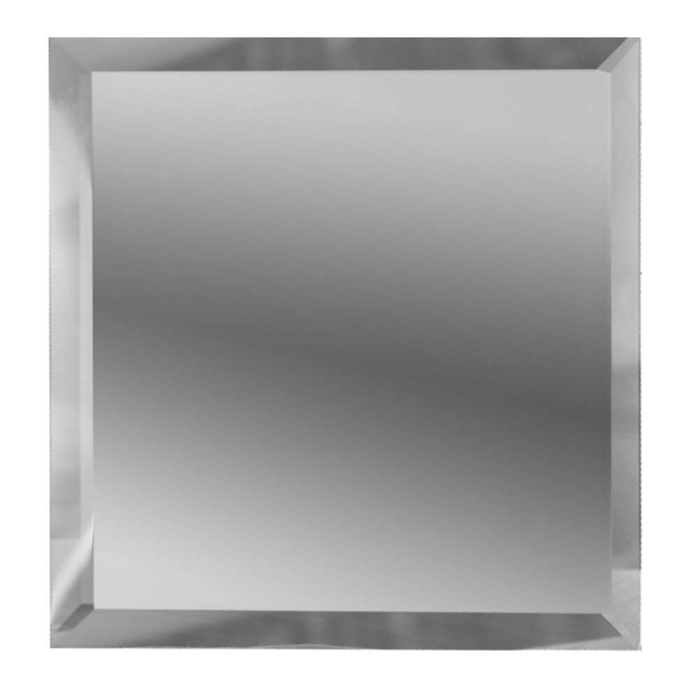 фото Плитка зеркальная квадратная 180х180х4 мм дом стекольных технологий серебряная с фацетом