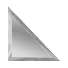 Плитка зеркальная треугольная 180х180х4 мм Дом стекольных технологий серебряная с фацетом