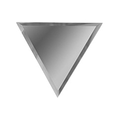 Плитка зеркальная треугольная 200х170х4 мм Дом стекольных технологий серебряная с фацетом