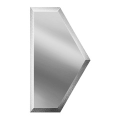 Плитка зеркальная пятиугольная 100х173х4 мм Дом стекольных технологий Соты серебряная с фацетом