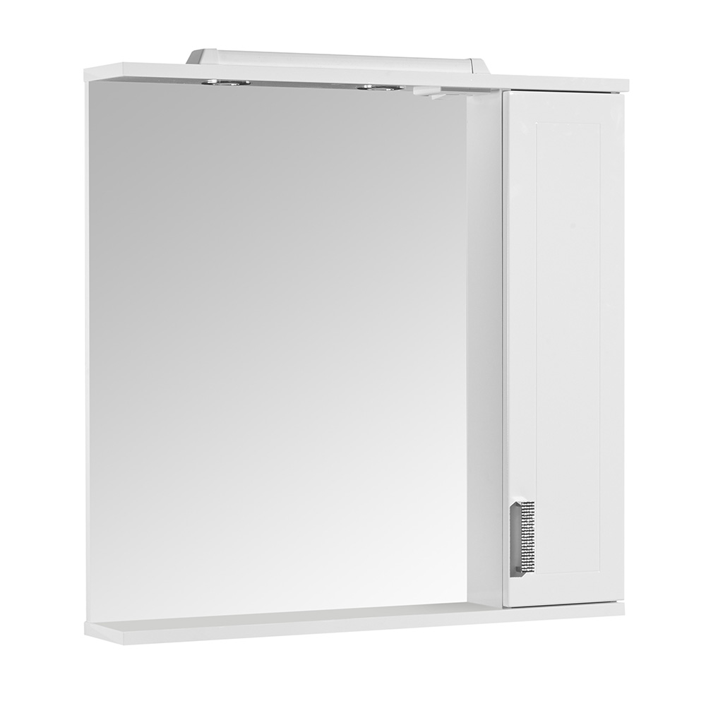 Зеркальный шкаф АСБ-Мебель Лиана 800 мм с подсветкой белый зеркальный шкаф асб мебель лиана 800 мм с подсветкой белый