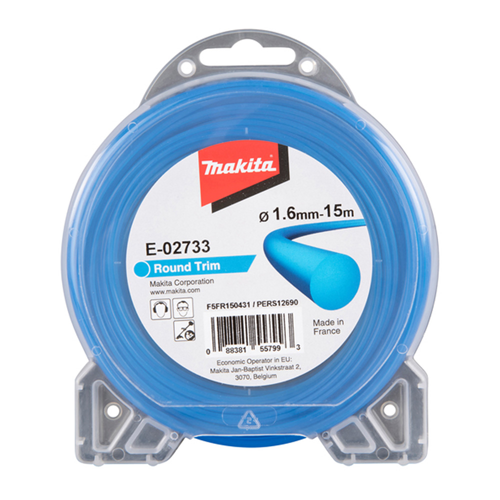 фото Леска для триммера makita e-02733 (e-02733) круг 1,6 мм х 15 м синяя