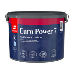 Краска моющаяся Tikkurila Euro Power 7 база С бесцветная 9 л