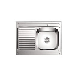 Мойка для кухни Ledeme L98060-R 800х600х180 мм накладная прямоугольная с крылом правая нержавеющая сталь