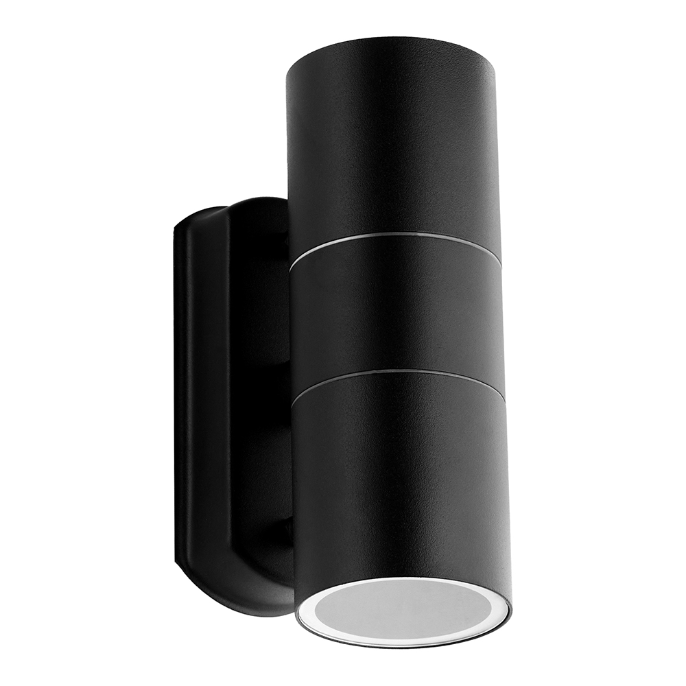 фото Светильник уличный настенный feron (11881) gu10 60 вт 220 в черный цилиндрический ip44 103х60х163 мм
