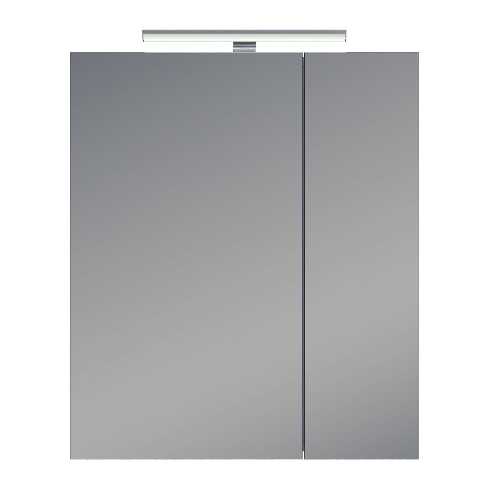 Зеркальный шкаф Vigo Plaza 600х700х150 мм с подсветкой белый