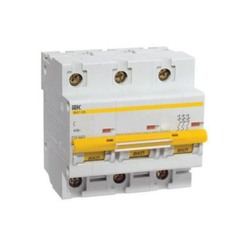 Автоматический выключатель IEK ВА47-100 (MVA40-3-100-D) 3P 100 А 10 кА 400 В на DIN-рейку