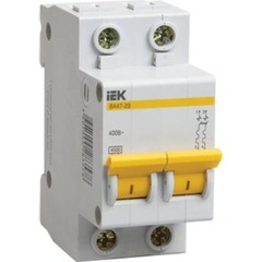 Автоматический выключатель IEK ВА47-29 (MVA20-2-016-B) 2P 16 А 4,5 кА 400 В на DIN-рейку