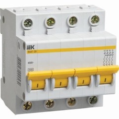 Автоматический выключатель IEK ВА 47-29 (MVA20-4-032-C) 4Р 32 А тип С 4,5 кА 230/400В на DIN-рейку